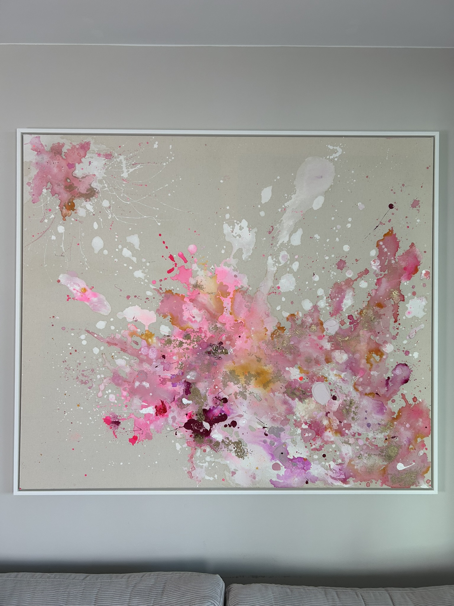 Pure, 2025, Acryl und Gold auf roher Baumwollleinwand, Ansicht 6